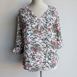 Fat Face Floral 100% Cotton Blouse